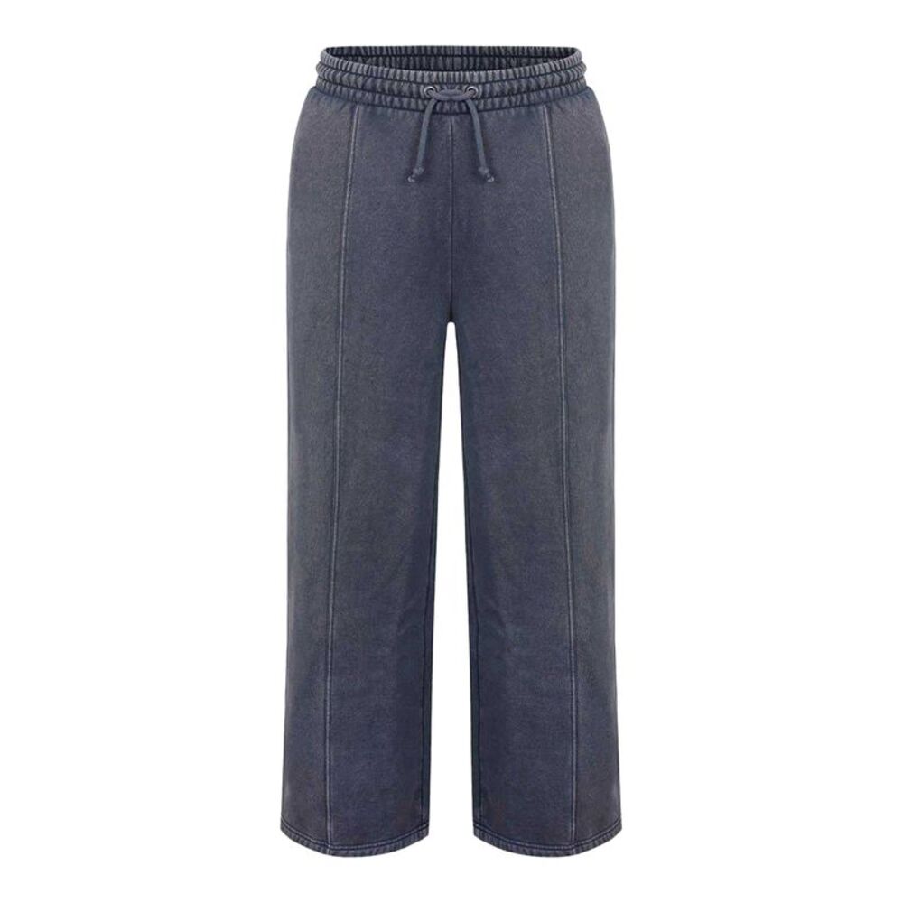 Firetrap Womens/Ladies Washed Stitched Wide Leg Sweatpants / Gray